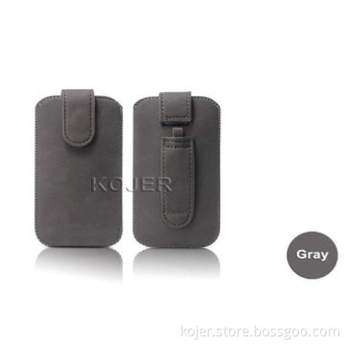 Mobile Phone Pouch, Leather Phone Pouch, Made of PU Leather and Retractable Pull-tabNew
